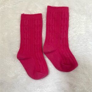 Girlhood Kids Cable Knit Crew Socks - Pink